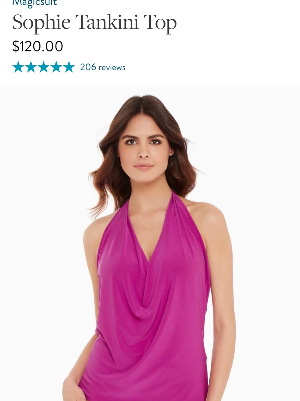 Magicsuit Sophie Halter Tankini Top — Fuchsia